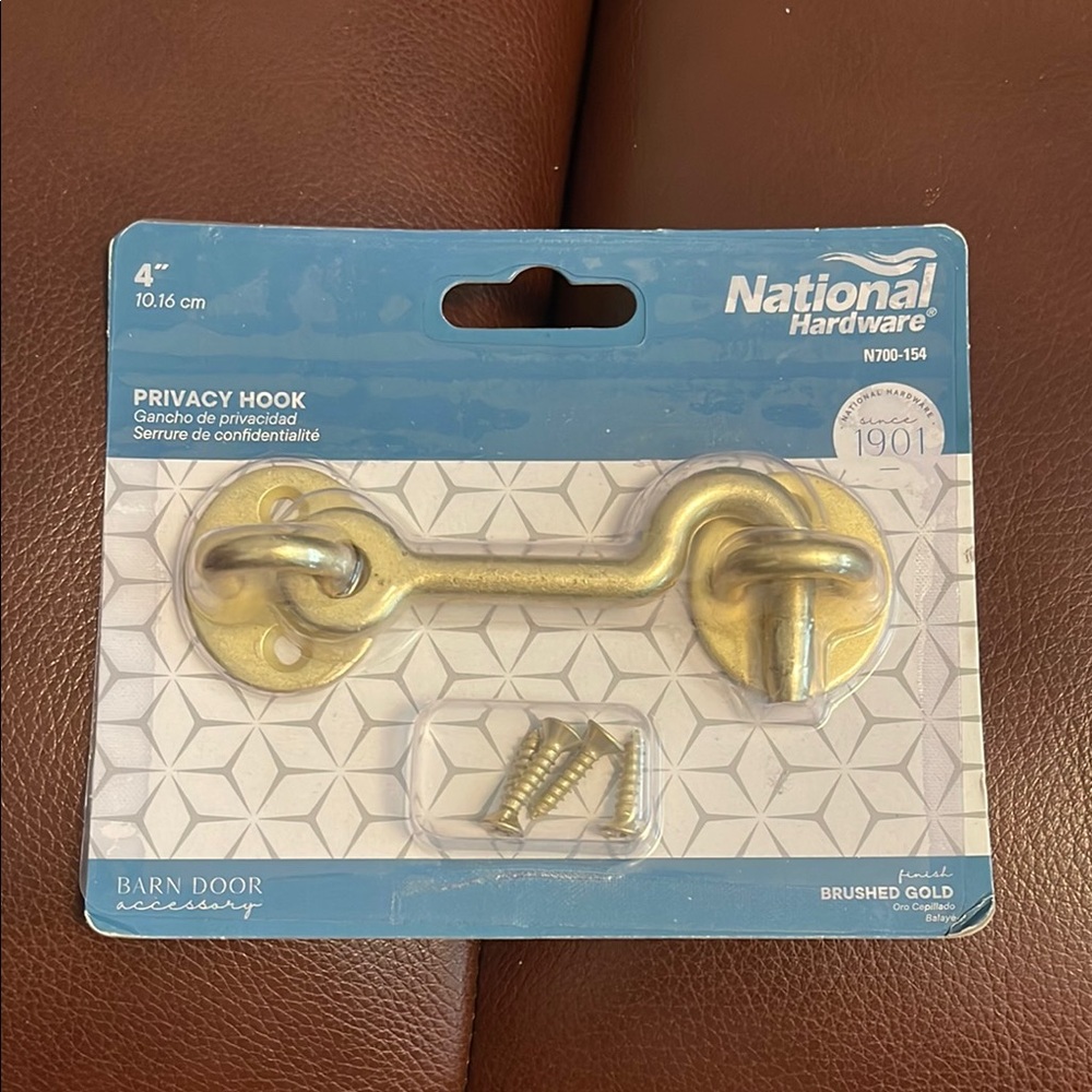 National Hardware Brushed Gold Privacy Hook